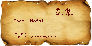 Dóczy Noémi névjegykártya